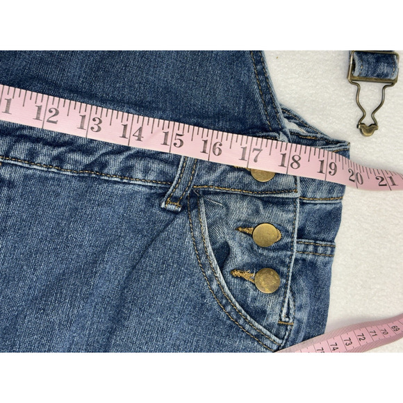 Womens Denim Bib Overalls XL Jeans Brand Distressed Comfortable - Picture 5 of 10